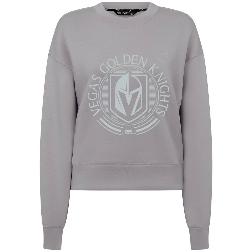 Vegas Golden Knights Levelwear Women's Slate & Snow Sponge Tri-Blend Sweatshirt Gray