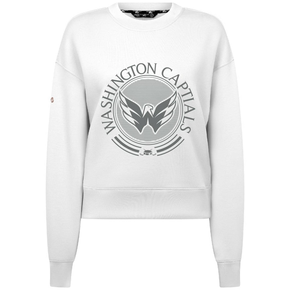Washington Capitals Levelwear Women's Slate & Snow Sponge Tri-Blend Sweatshirt White