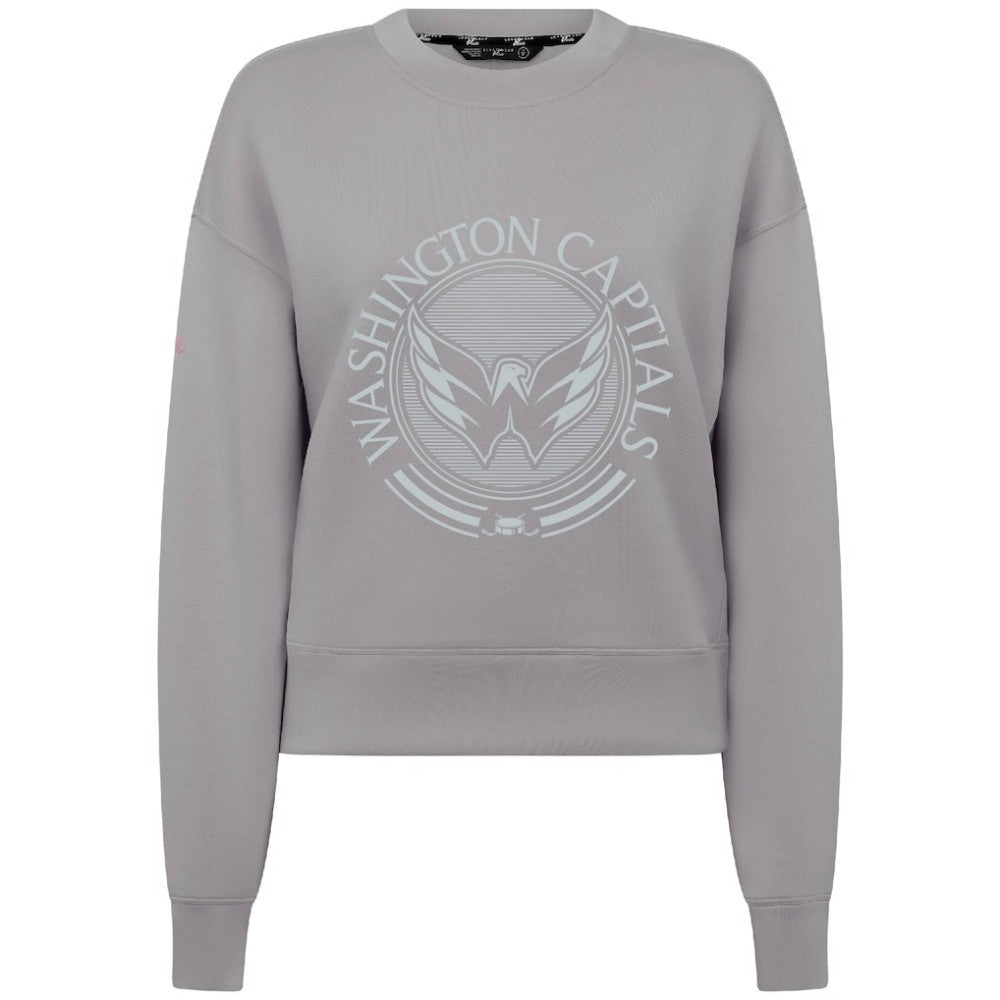 Washington Capitals Levelwear Women's Slate & Snow Sponge Tri-Blend Sweatshirt Gray
