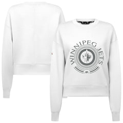 Winnipeg Jets Levelwear Women's Slate & Snow Sponge Tri-Blend Sweatshirt White