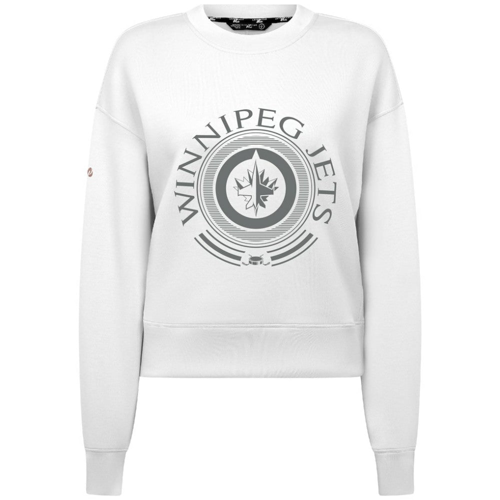 Winnipeg Jets Levelwear Women's Slate & Snow Sponge Tri-Blend Sweatshirt White