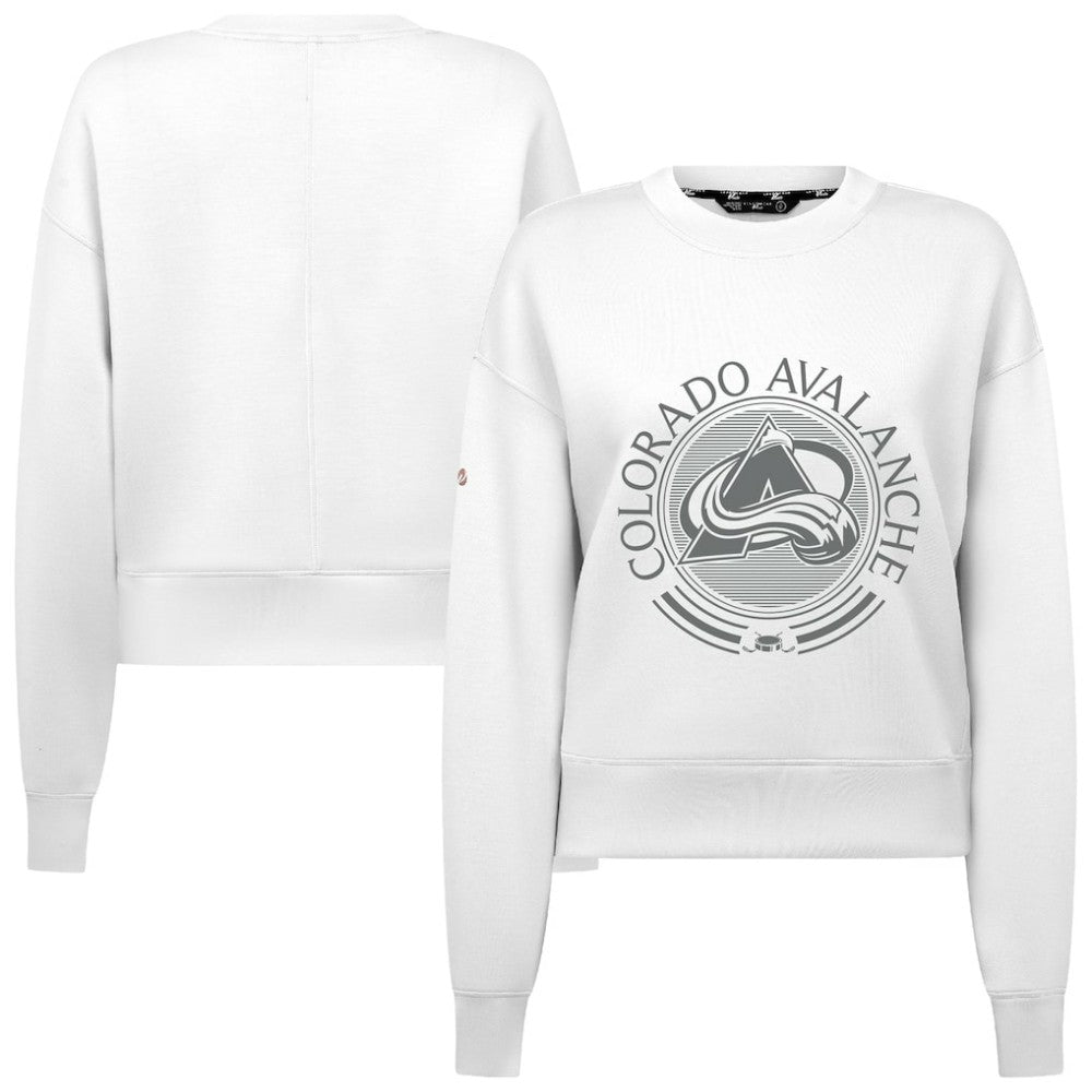 Colorado Avalanche Levelwear Women's Slate & Snow Sponge Tri-Blend Sweatshirt White