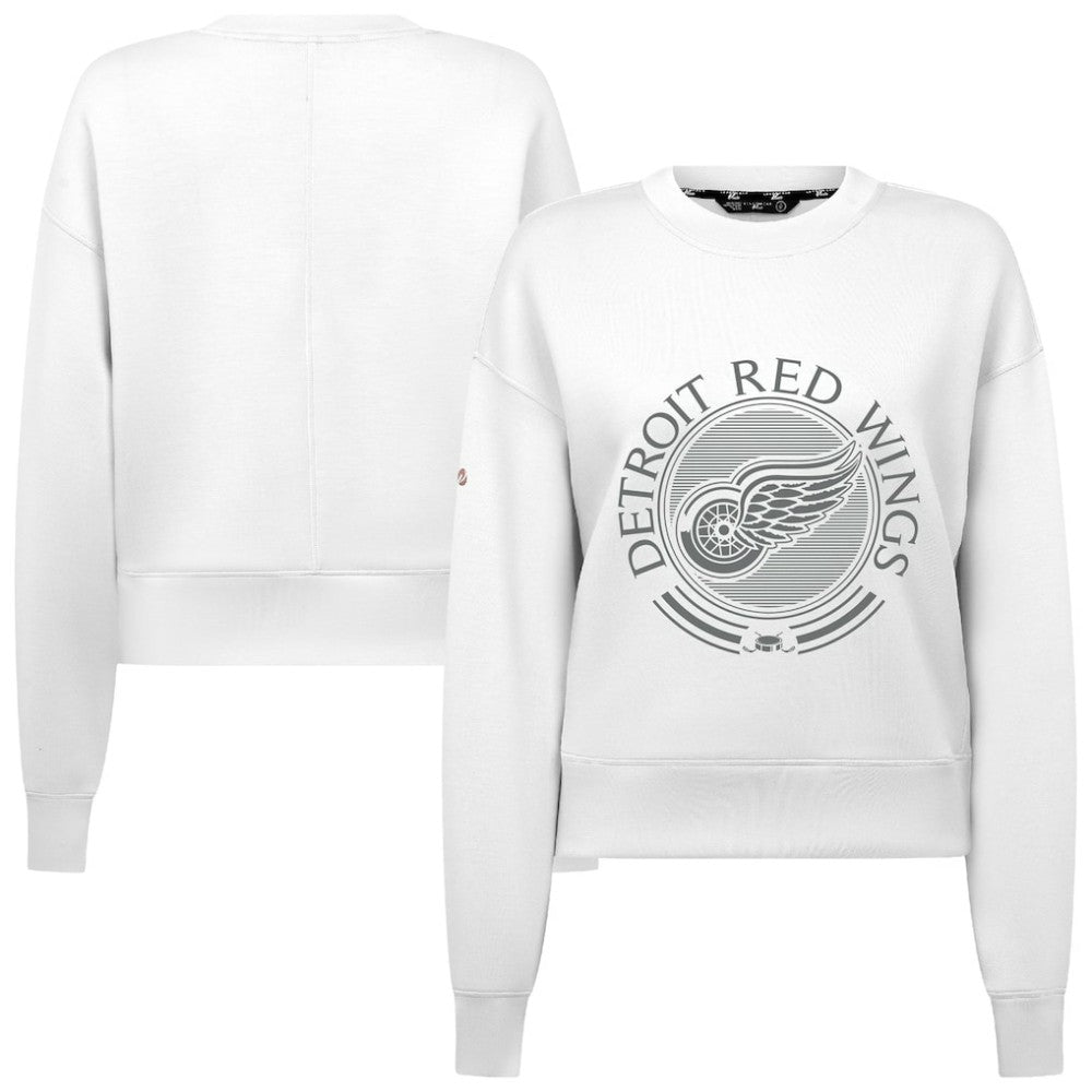 Detroit Red Wings Levelwear Women's Slate & Snow Sponge Tri-Blend Sweatshirt White