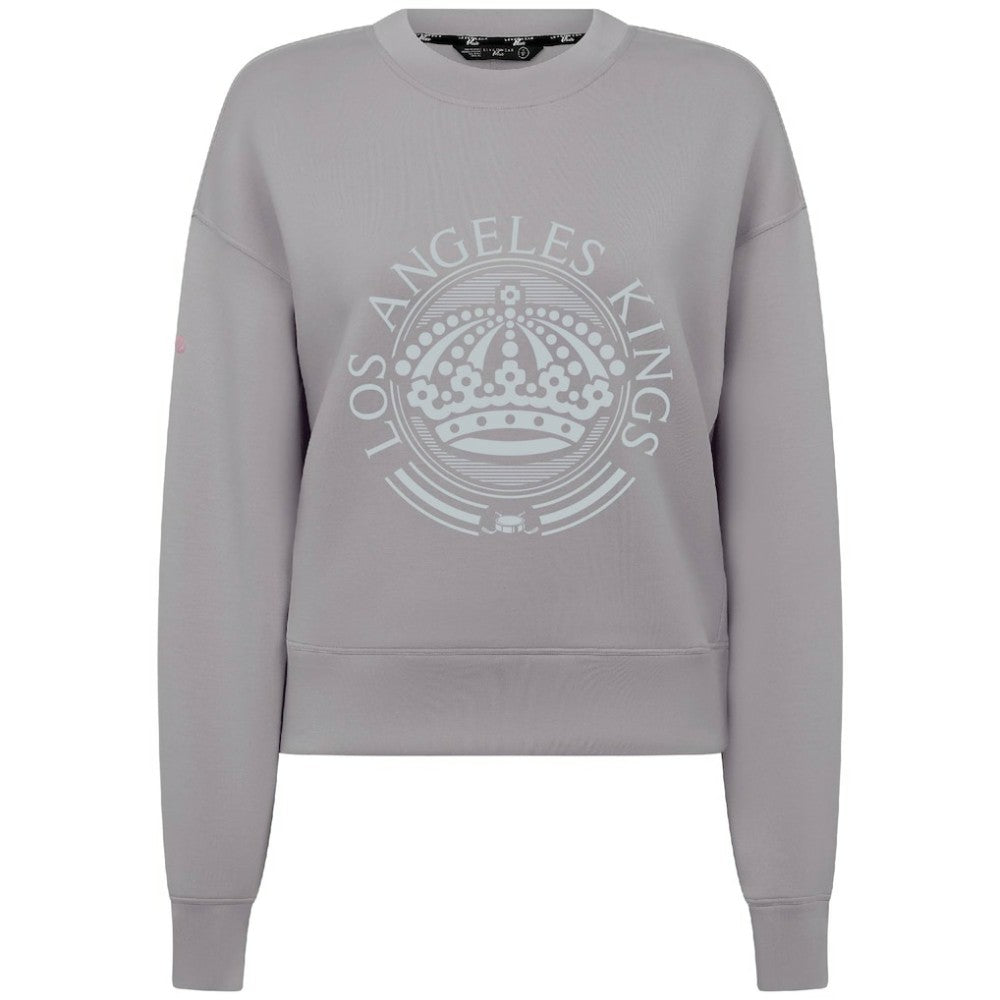 Los Angeles Kings Levelwear Women's Slate & Snow Sponge Tri-Blend Sweatshirt Gray