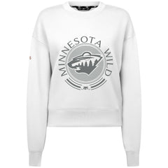Minnesota Wild Levelwear Women's Slate & Snow Sponge Tri-Blend Sweatshirt White