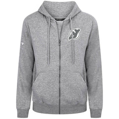 New Jersey Devils Levelwear Podium Chenille Logo Full-Zip Hoodie Gray