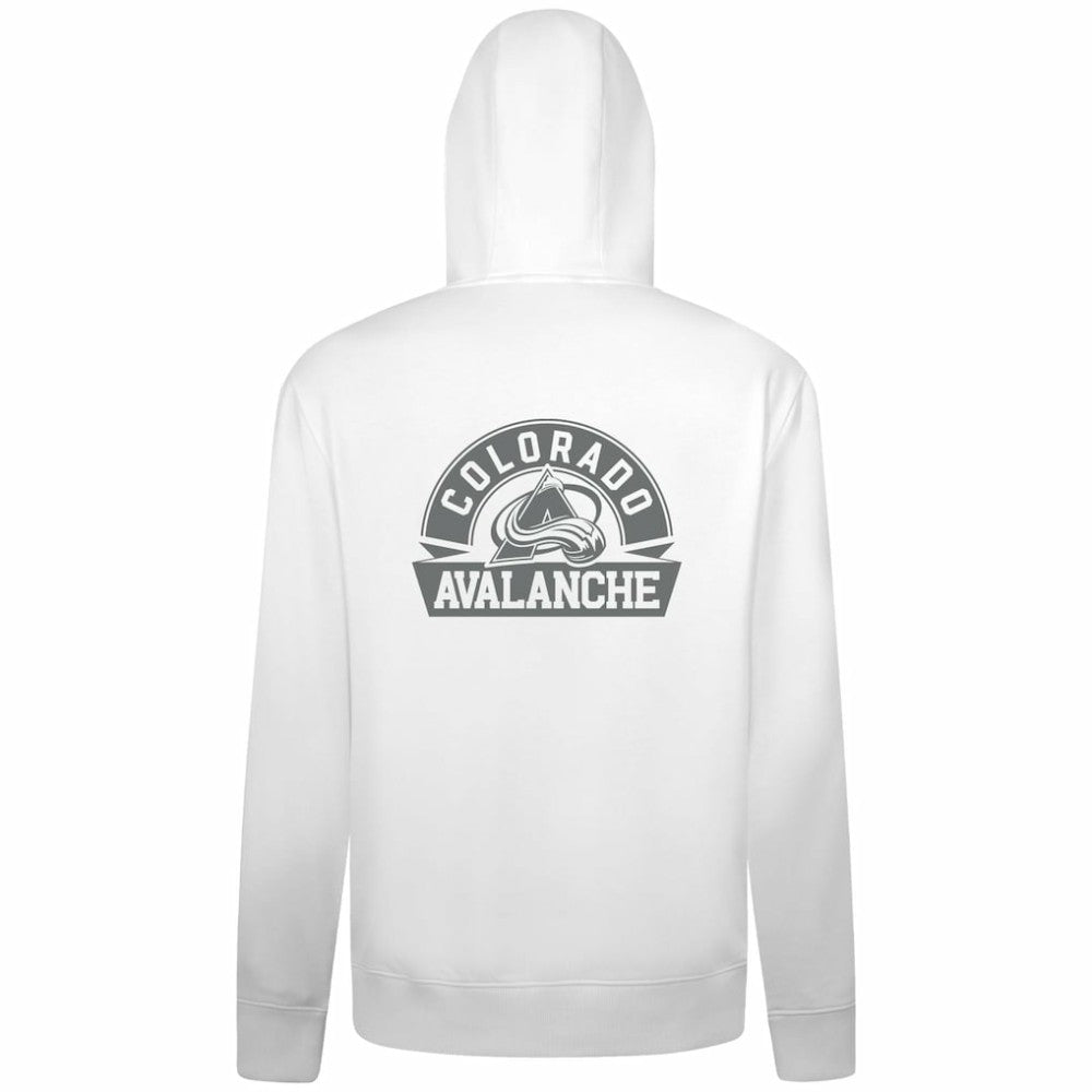 Colorado Avalanche Levelwear Podium Chenille Logo Full-Zip Hoodie White