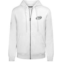 Carolina Hurricanes Levelwear Podium Chenille Logo Full-Zip Hoodie White
