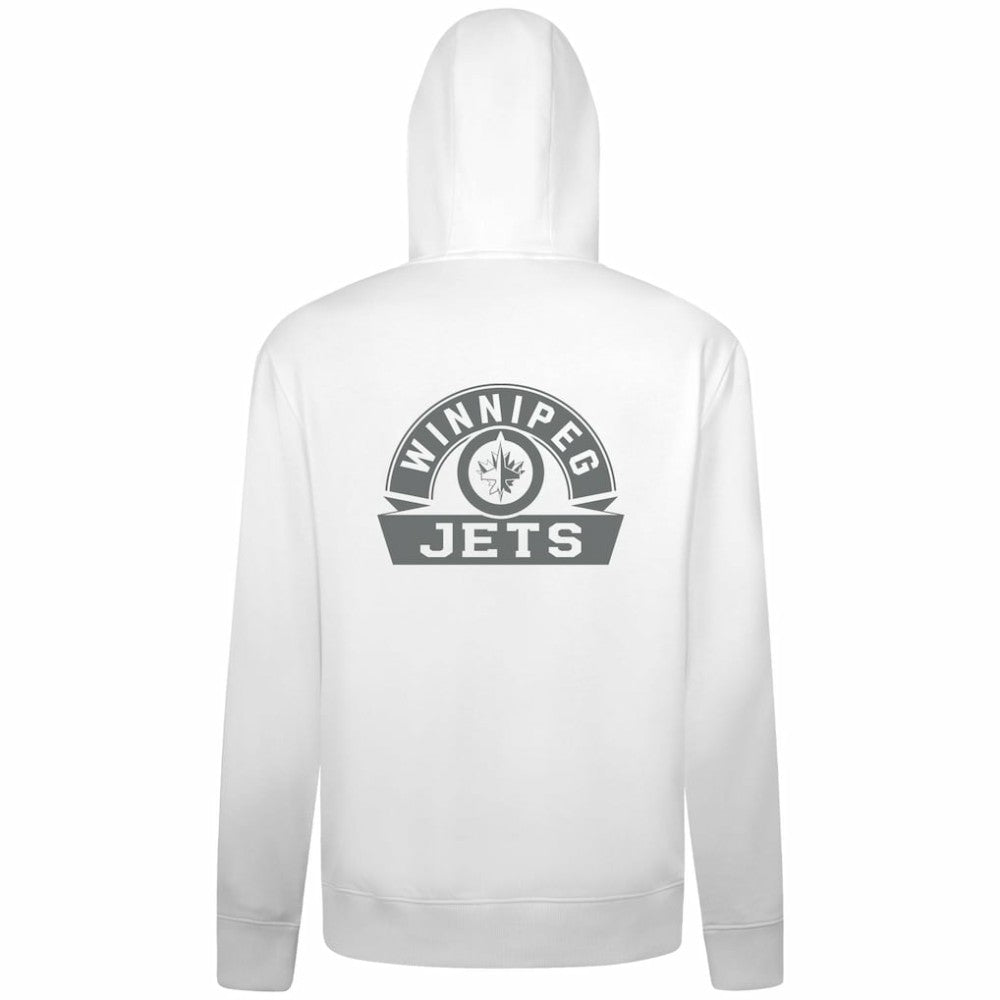 Winnipeg Jets Levelwear Podium Chenille Logo Full-Zip Hoodie White