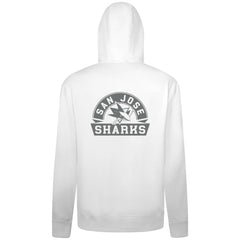 San Jose Sharks Levelwear Podium Chenille Logo Full-Zip Hoodie White