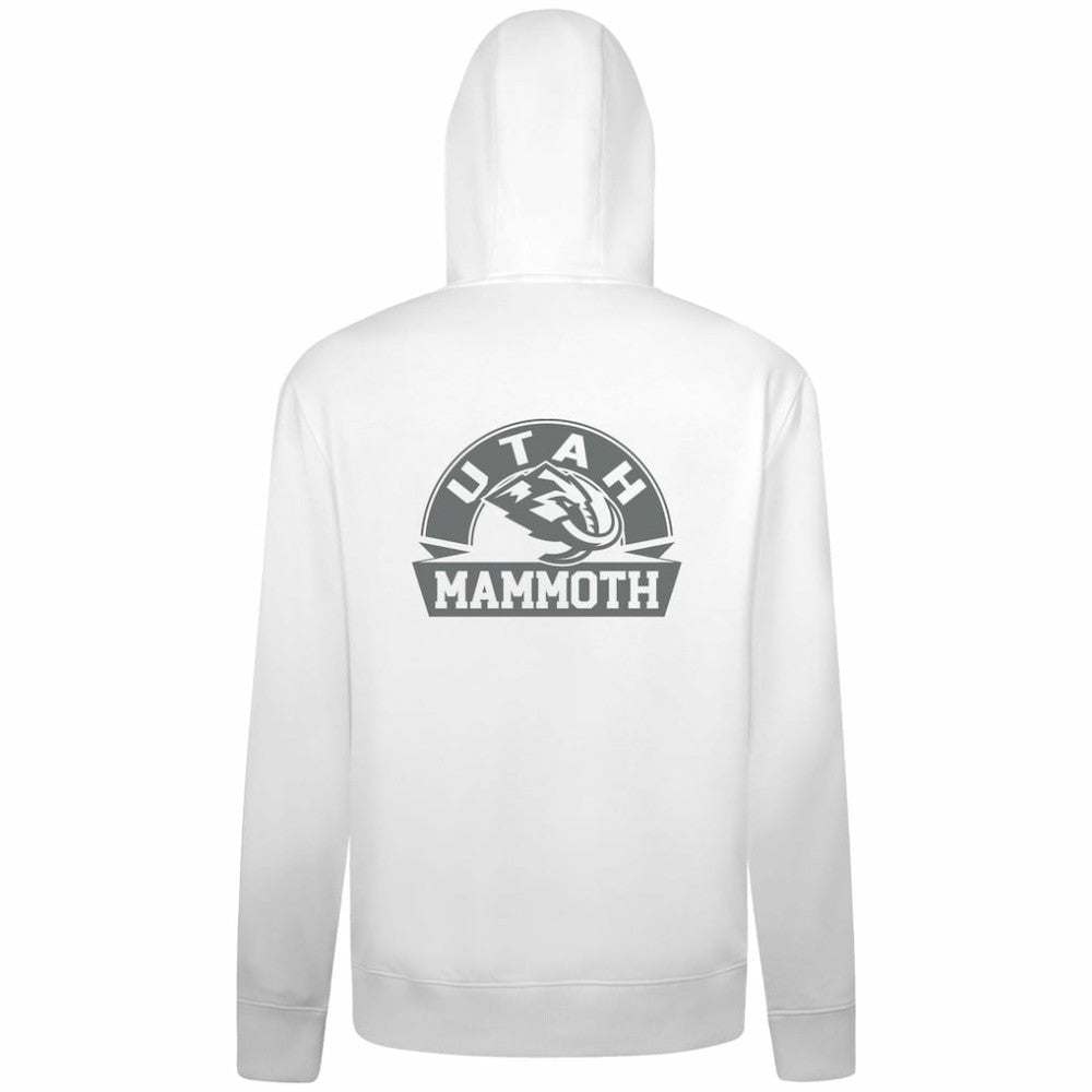 Utah Mammoth Levelwear Podium Chenille Logo Full-Zip Hoodie White