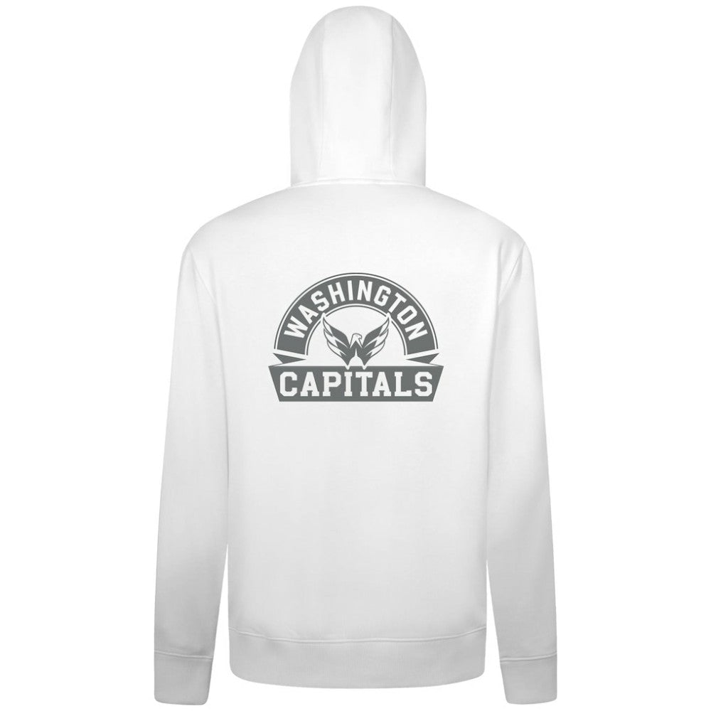 Washington Capitals Levelwear Podium Chenille Logo Full-Zip Hoodie White