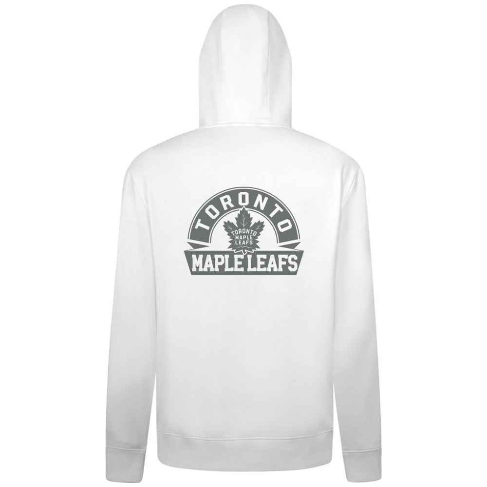 Toronto Maple Leafs Levelwear Podium Chenille Logo Full-Zip Hoodie White