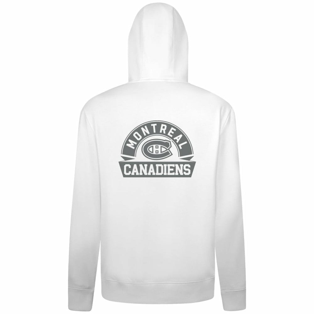Montreal Canadiens Levelwear Podium Chenille Logo Full-Zip Hoodie White