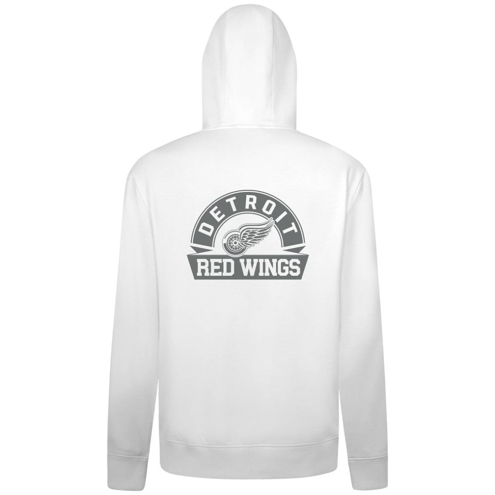 Detroit Red Wings Levelwear Podium Chenille Logo Full-Zip Hoodie White