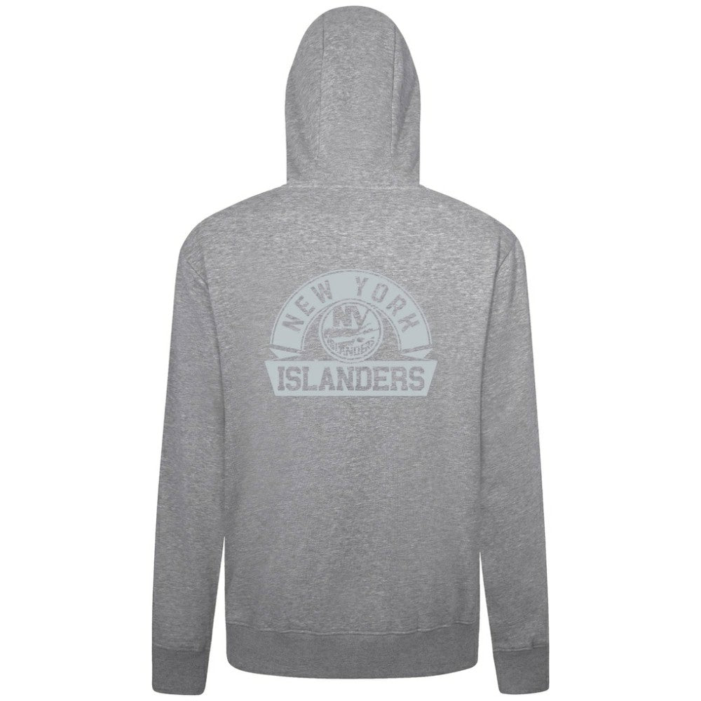 New York Islanders Levelwear Podium Chenille Logo Full-Zip Hoodie Gray