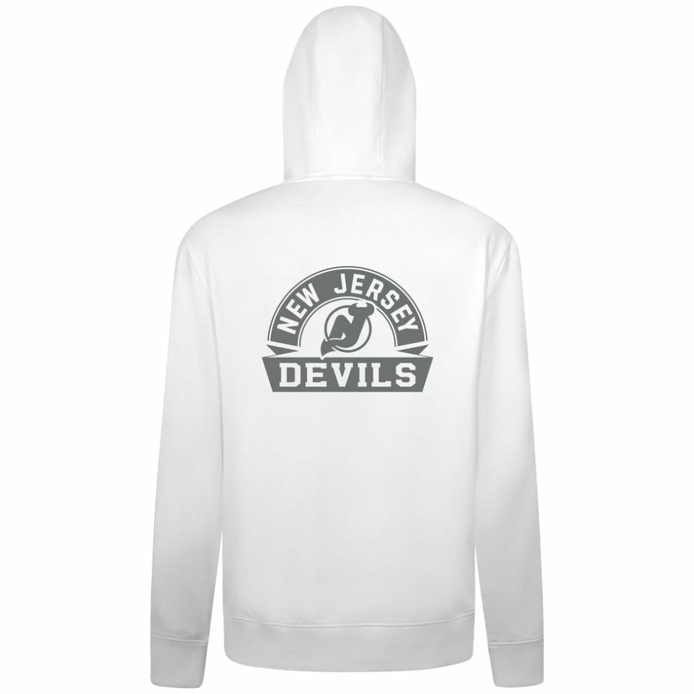 New Jersey Devils Levelwear Podium Chenille Logo Full-Zip Hoodie White