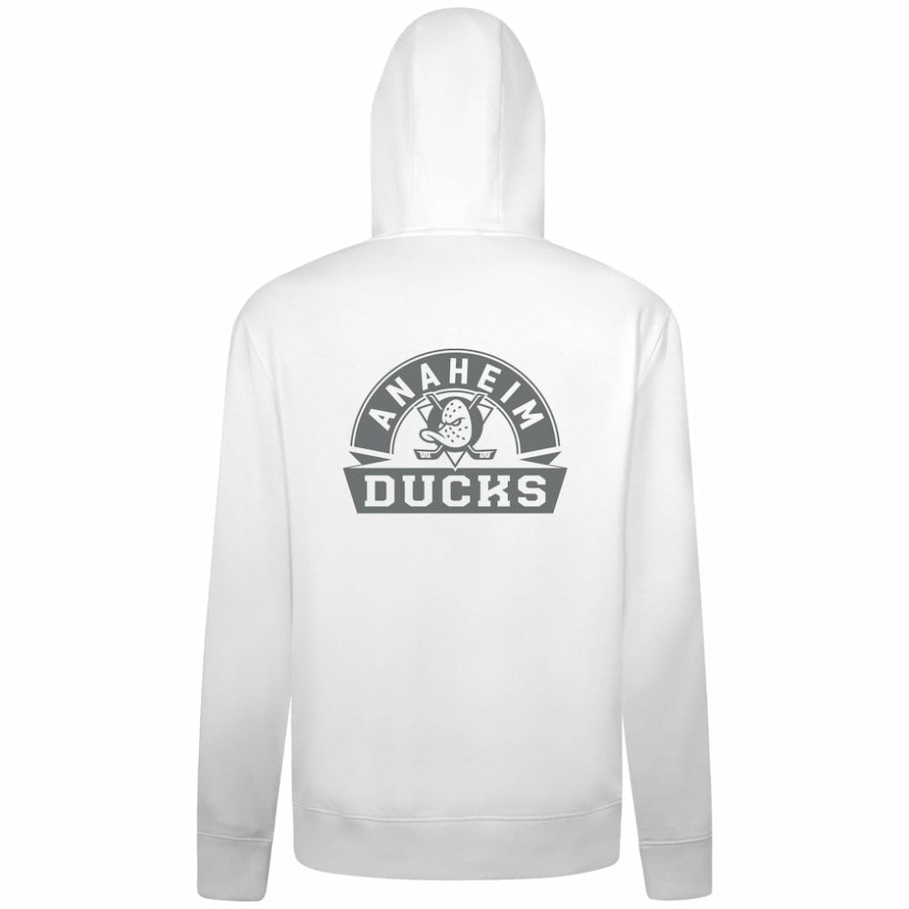 Anaheim Ducks Levelwear Podium Banner Arch Full-Zip Hoodie White