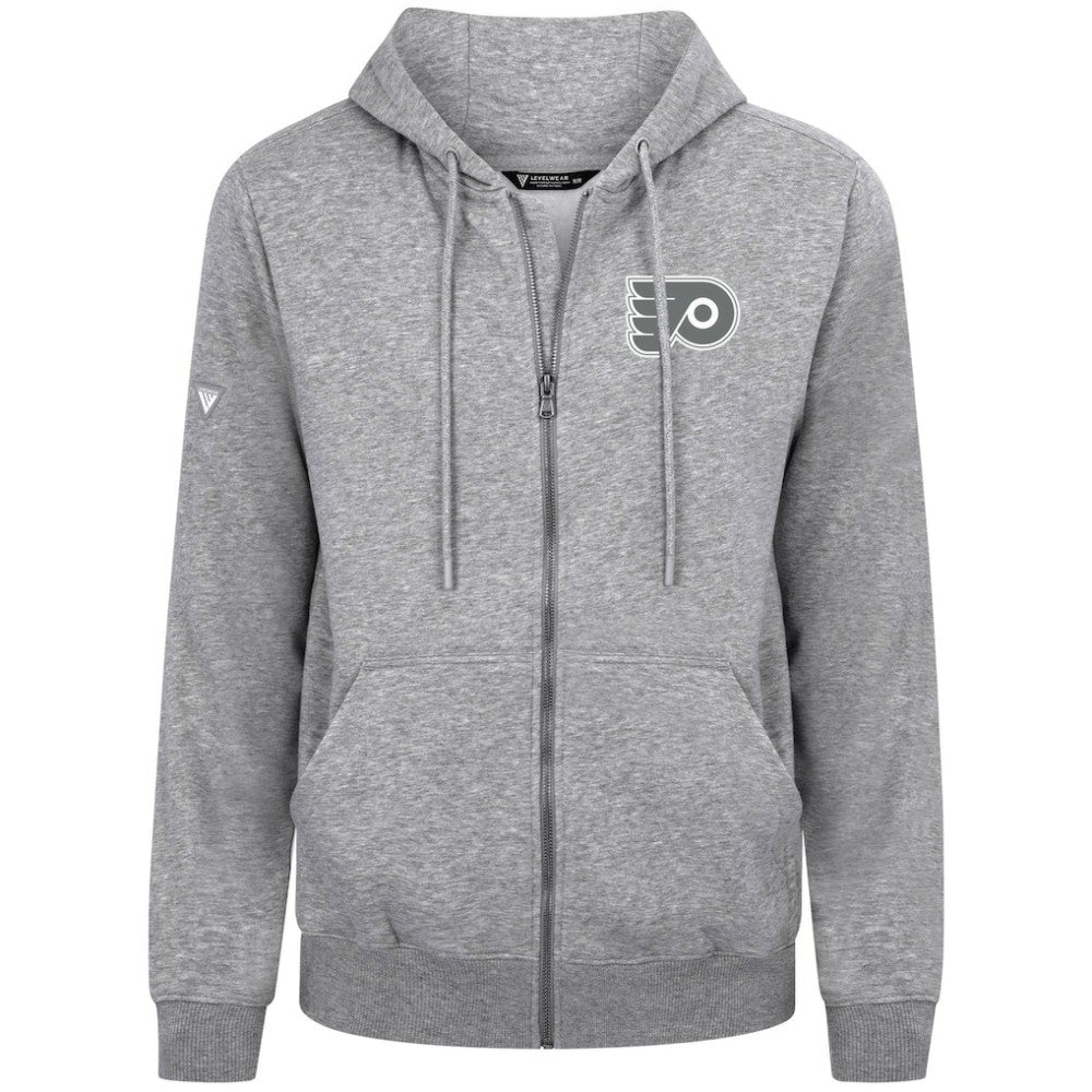 Philadelphia Flyers Levelwear Podium Banner Arch Full-Zip Hoodie Gray