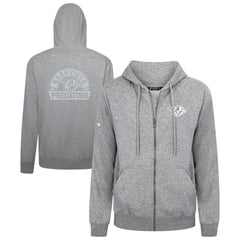Nashville Predators Levelwear Podium Banner Arch Full-Zip Hoodie Gray