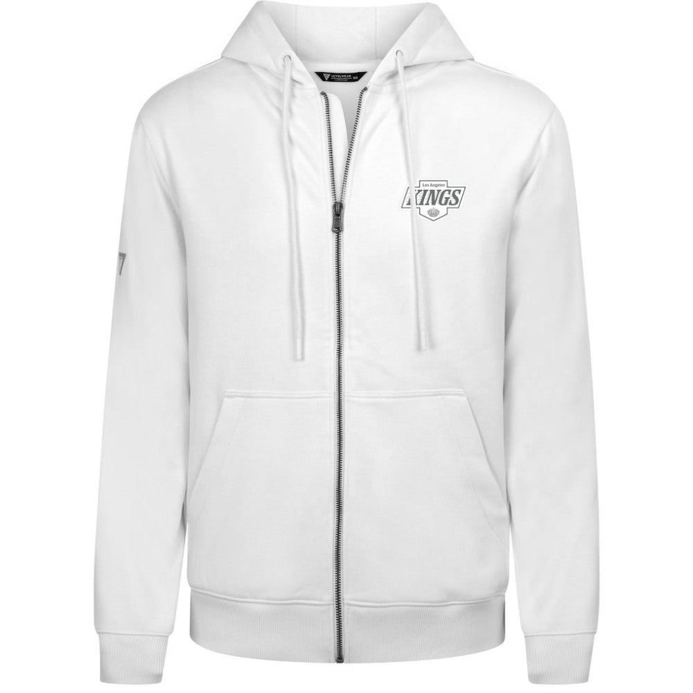 Los Angeles Kings Levelwear Podium Banner Arch Full-Zip Hoodie White