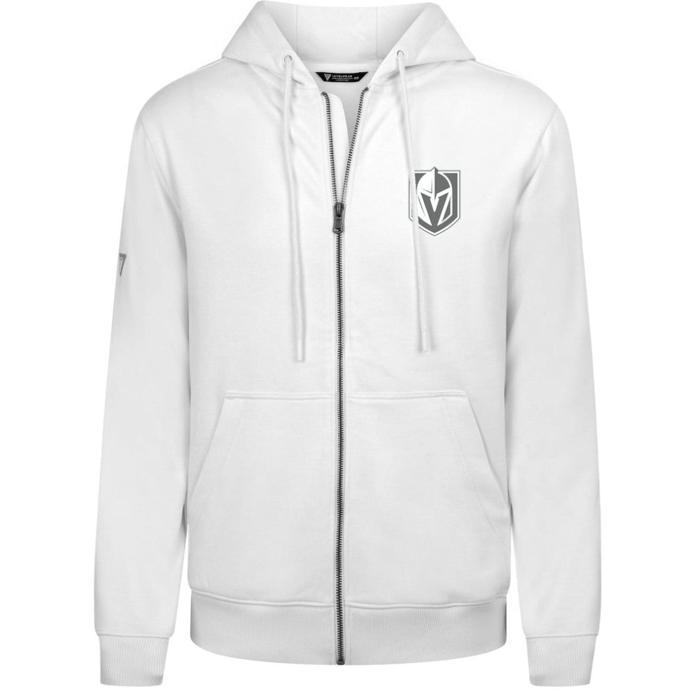 Vegas Golden Knights Levelwear Podium Banner Arch Full-Zip Hoodie White