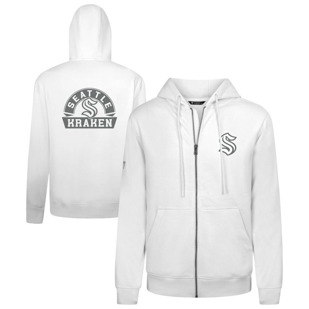 Seattle Kraken Levelwear Podium Banner Arch Full-Zip Hoodie White