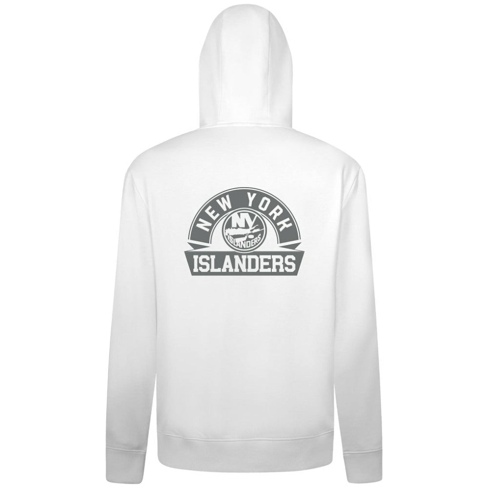 New York Islanders Levelwear Podium Banner Arch Full-Zip Hoodie White