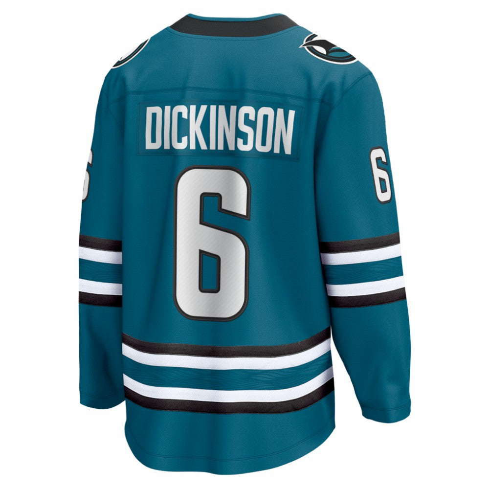 Sam Dickinson San Jose Sharks Fanatics Home Breakaway Jersey Teal