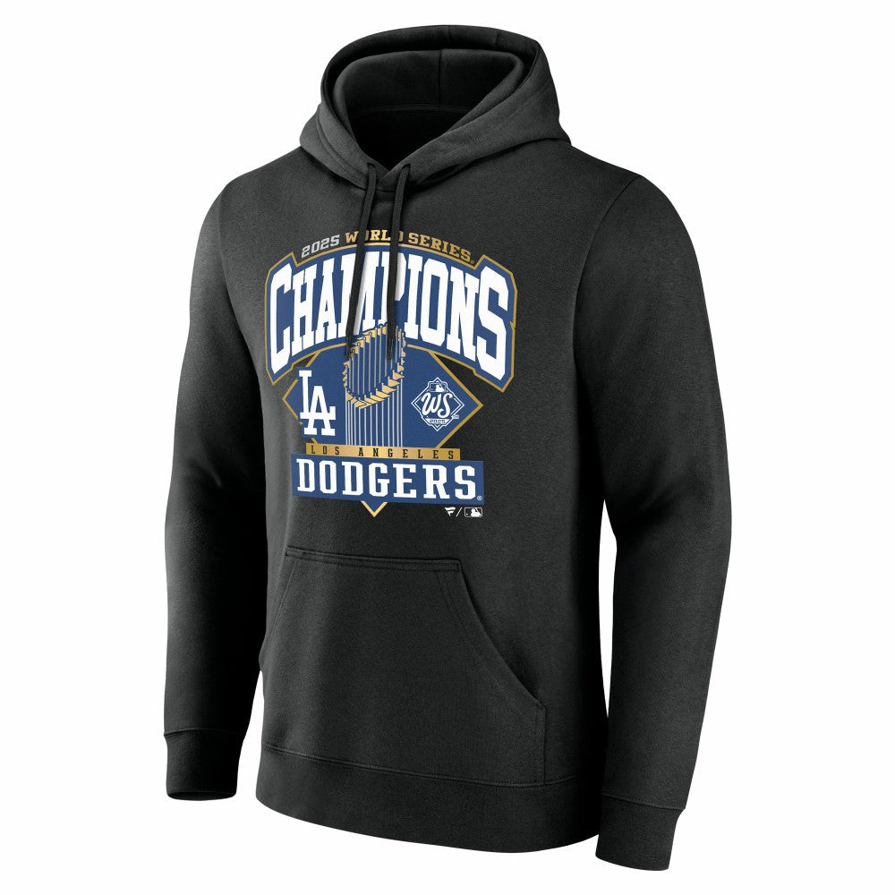 Los Angeles Dodgers 2025 World Series Champions Custom Name & Number Hoodie - Black