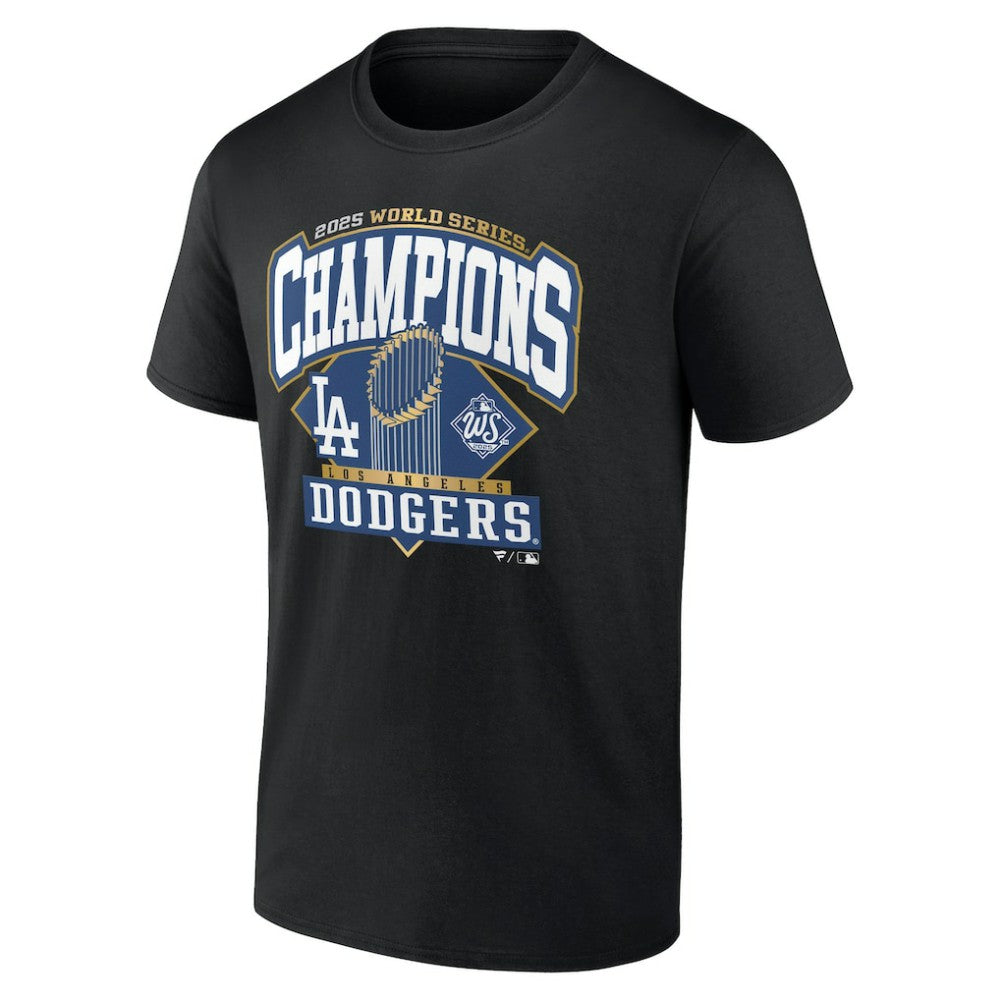Los Angeles Dodgers 2025 World Series Champions Custom Name & Number T-Shirt - Black