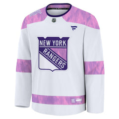 New York Rangers Fanatics Hockey Fights Cancer Survivor Practice Jersey White