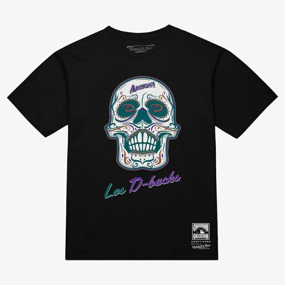 Arizona Diamondbacks Women's Sugar Skull Boxy T-Shirt - Black | Mitchell & Ness