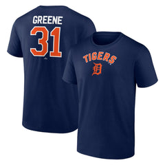 Riley Greene Detroit Tigers Winning Streak Name & Number T-Shirt - Navy