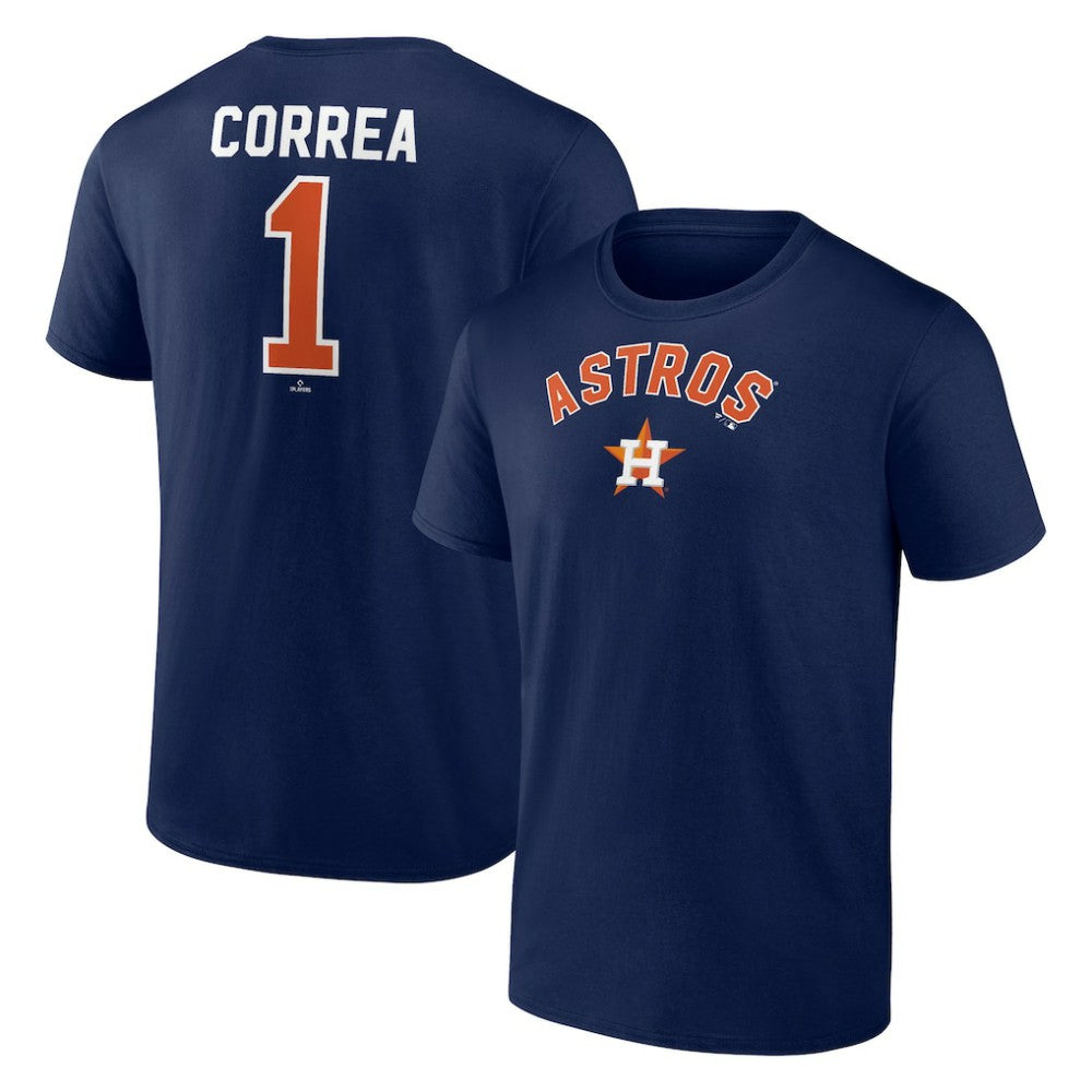 Carlos Correa Houston Astros Winning Streak Name & Number T-Shirt - Navy