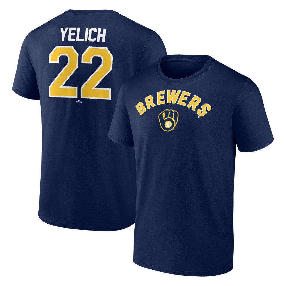 Christian Yelich Milwaukee Brewers Winning Streak Name & Number T-Shirt - Navy