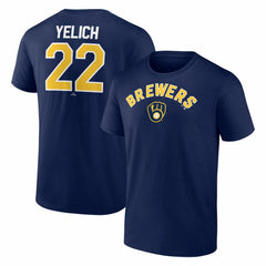 Christian Yelich Milwaukee Brewers Winning Streak Name & Number T-Shirt - Navy