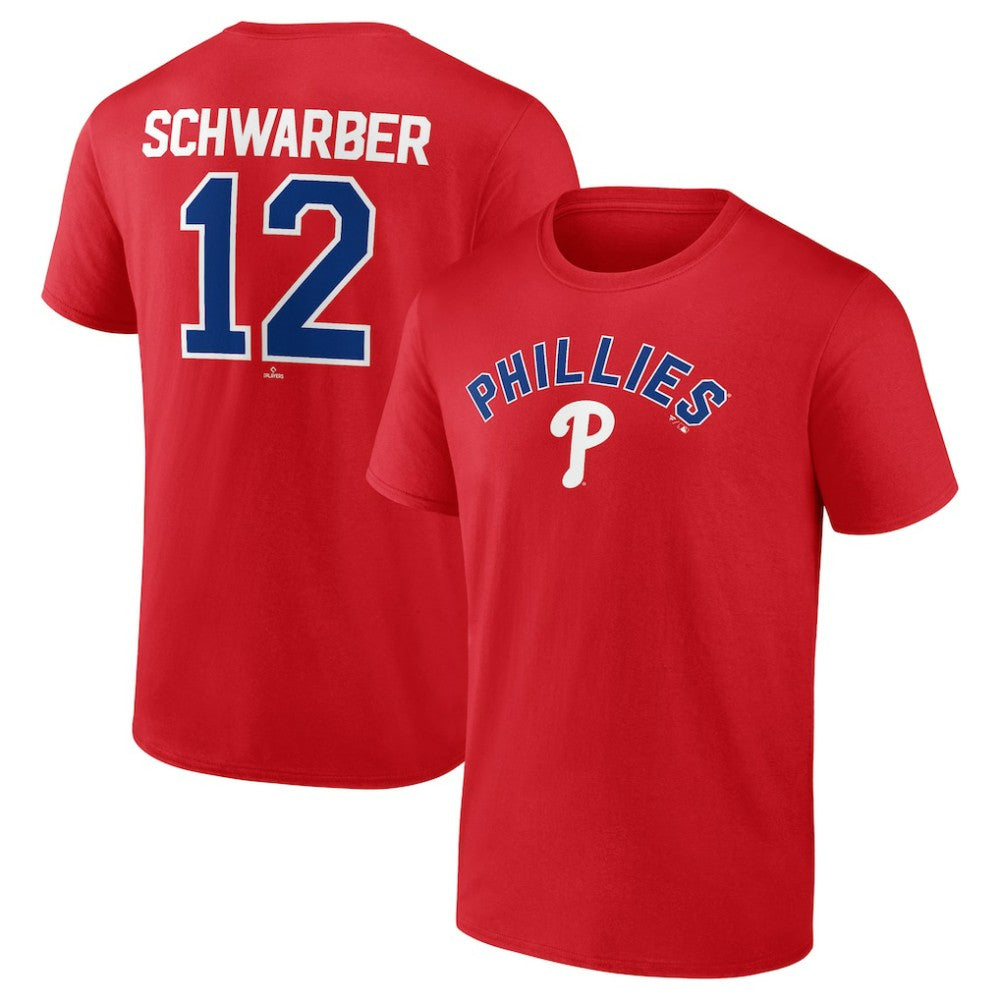Kyle Schwarber Philadelphia Phillies Winning Streak Name & Number T-Shirt - Red