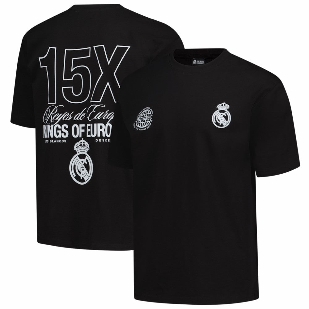 Real Madrid Peace Collective Unisex European Champions Heavyweight T-Shirt - Black online