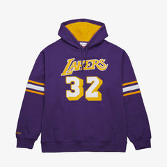 Magic Johnson Los Angeles Lakers Name & Number Hoodie - Purple | Mitchell & Ness on sale