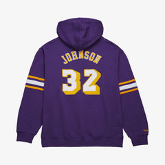 Magic Johnson Los Angeles Lakers Name & Number Hoodie - Purple | Mitchell & Ness on sale