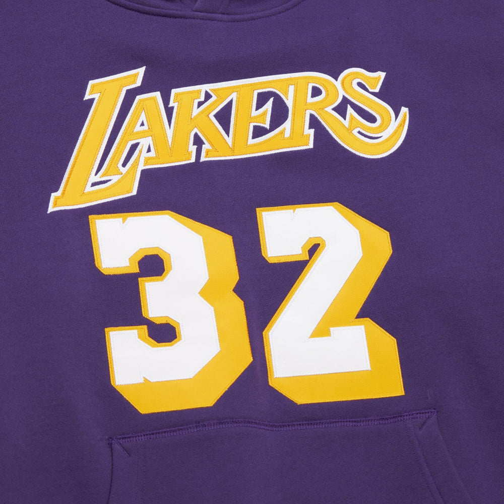 Magic Johnson Los Angeles Lakers Name & Number Hoodie - Purple | Mitchell & Ness on sale