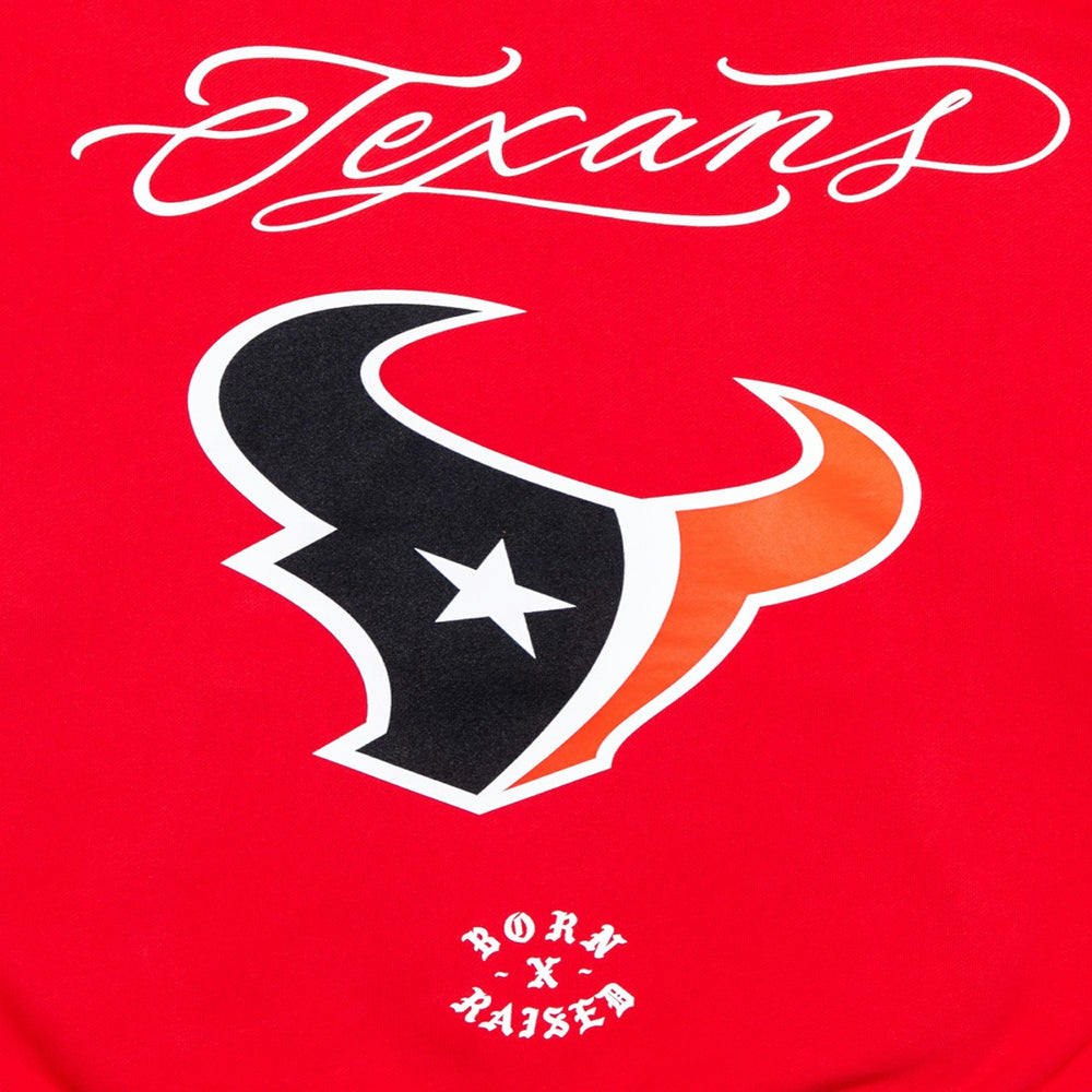 Houston Texans Born x Raised Unisex Fine Line Hoodie - Red discount