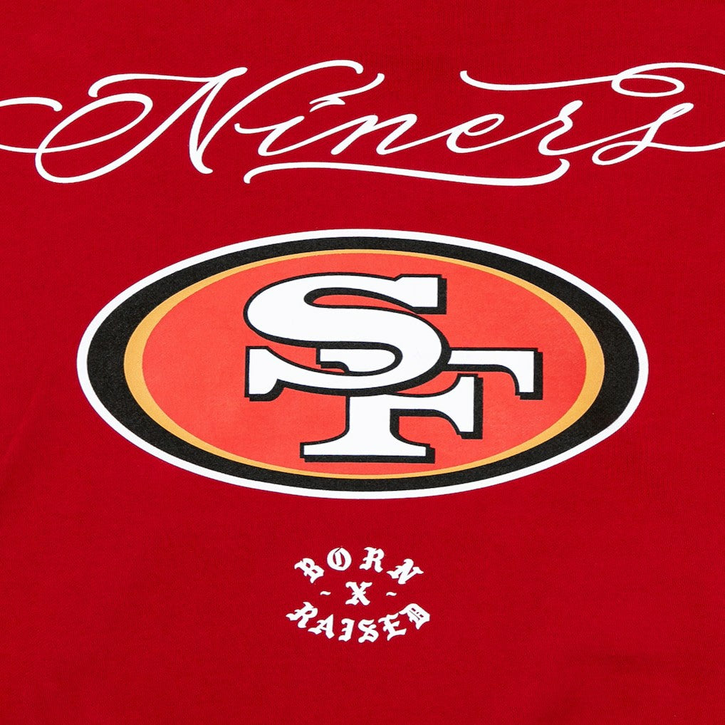 San Francisco 49ers Born x Raised Unisex Fine Line Hoodie - Scarlet discount