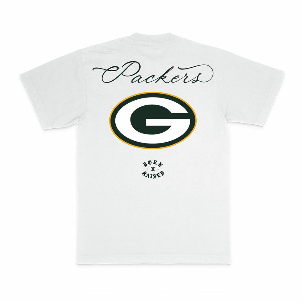 Green Bay Packers Born x Raised Unisex Fine Line T-Shirt - White discount