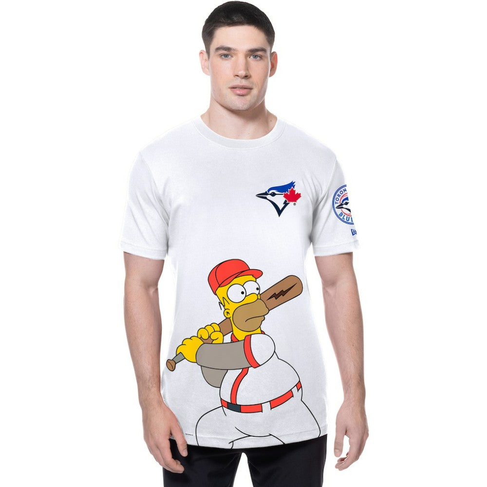 Toronto Blue Jays MLB x Simpsons Homer Wonderbat T-Shirt - White | New Era