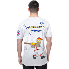 Toronto Blue Jays MLB x Simpsons Homer Wonderbat T-Shirt - White | New Era