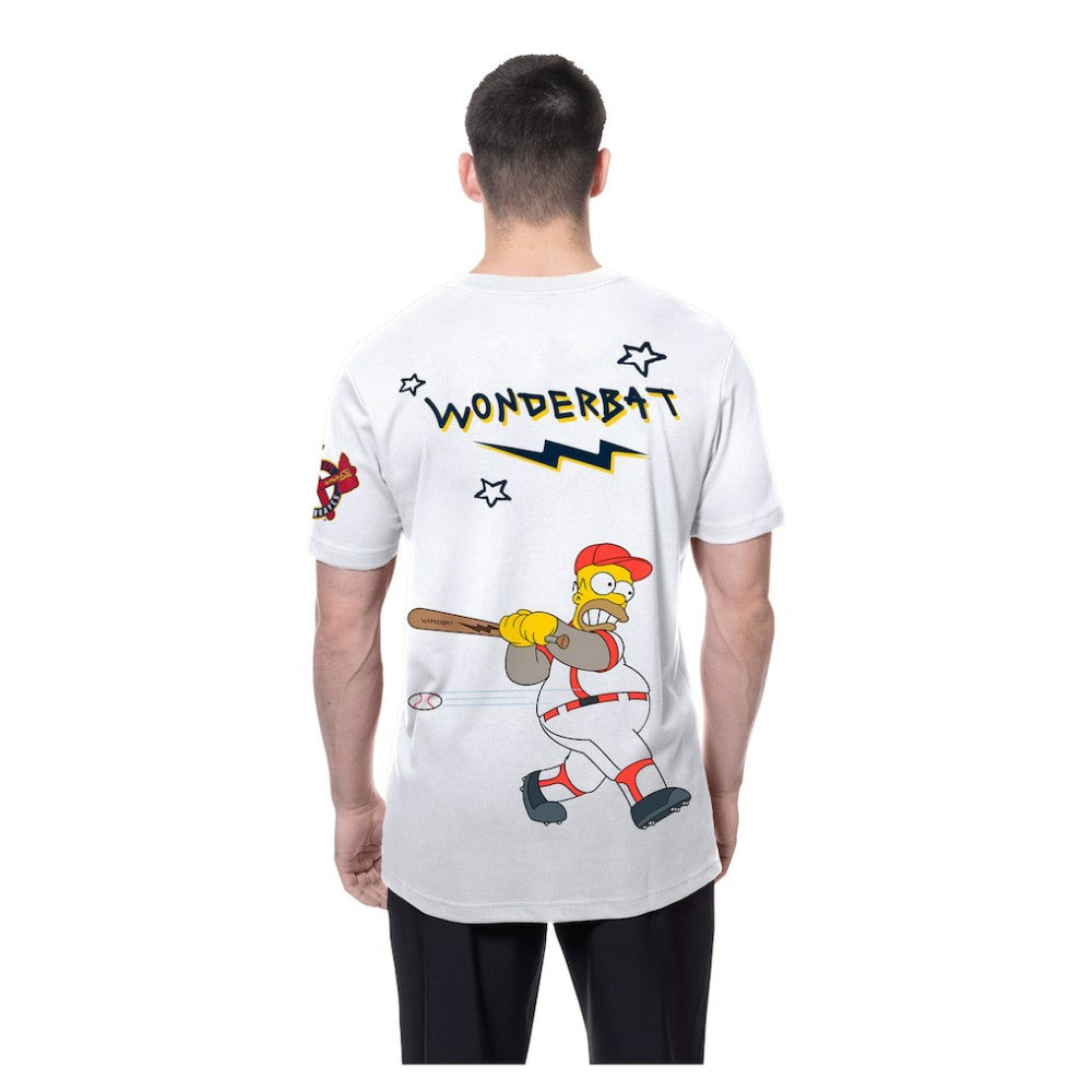 Atlanta Braves MLB x Simpsons Homer Wonderbat T-Shirt - White | New Era