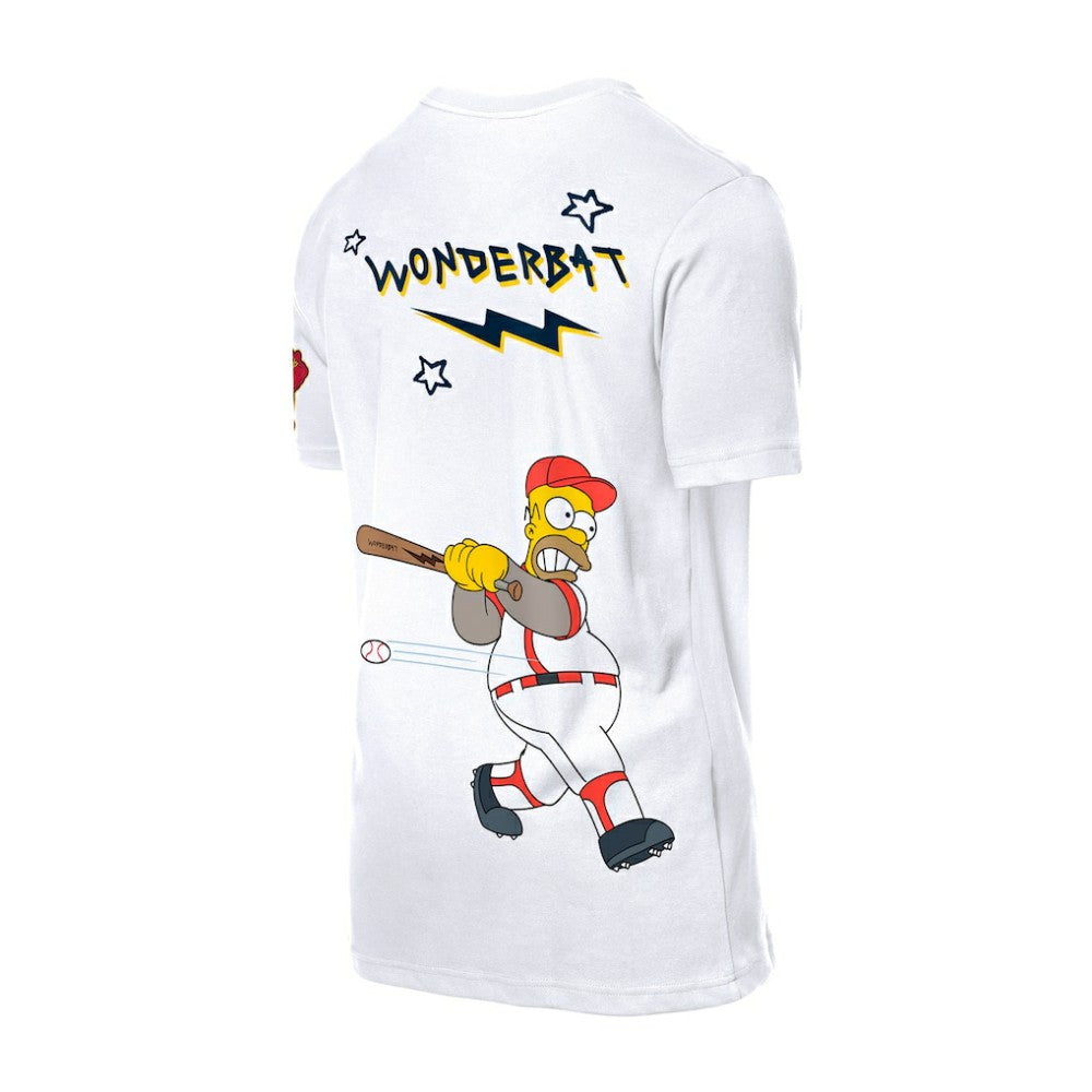 Atlanta Braves MLB x Simpsons Homer Wonderbat T-Shirt - White | New Era