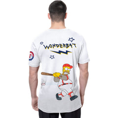 Texas Rangers MLB x Simpsons Homer Wonderbat T-Shirt - White | New Era